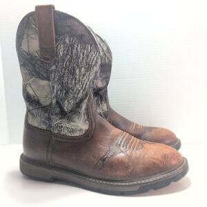 Ariat Work Boots Groundbreaker Camo FarmWorn RoundToe Men's 8.5D Style 10014245